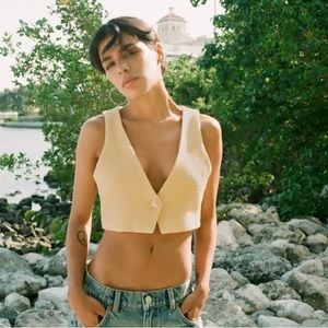 Zara Textured Cropped Vest Top brand new with tags!